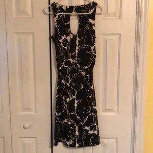 Black and white sleeveless dress